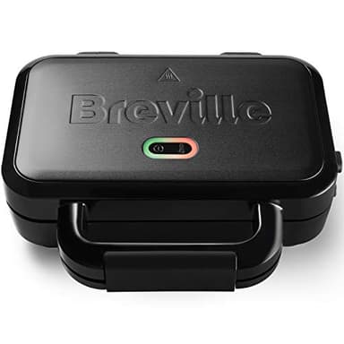 Breville Ultimate-Sandwichmaker mit extra tiefen Platten | Sandwichtoaster zum Toasten von 2 Scheiben | abnehmbare, haftfreie Platten | Edelstahl | schwarz [VST082X]