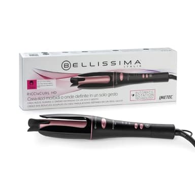 Bellissima Ricci&Curl HD – Lockenstab für Locken und Wellen im Handumdrehen, automatische Zwei-Wege-Rotation & Ion Keramik, Glänzendes Haar ohne Frizz