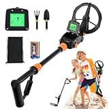 Metalldetektor Kinder, Leichter Metalldetektor mit LCD-Display und wasserdichter Suchspule, Hochpräziser Metalldetektor für Kinder mit Rechen, Schaufel, Rucksack, Geschenk für Kinder, Anfänger