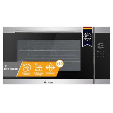 KKT KOLBE Einbaubackofen 90 cm | 96 L | 3,4 kW | Drehspieß | Grill | Umluft | Heißluft | Teleskopauszüge | Automatik-Timer | Touch-Bedienung | EB9105ED