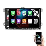ESSGOO 2+64G Android 14 Autoradio Carplay und Android Auto Für VW Golf 5 Golf 6 Polo Passat Touran Skoda Seat, 9 Zoll Touchscreen mit Bluetooth FM RDS GPS USB SWC WiFi