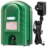 VOSS.sonic 2800 Ultraschall Vertreiber mit Bewegungsmelder & Blitz - Marderschreck, Katzenschreck, Tierschreck, Waschbären inkl. Netzteil und Erdstab