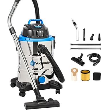 Vacmaster VQ1530SFDC 1500W 30L Nass Trockensauger Bodenstaubsauger Starke Saugleistung Staubsauger Edelstahl