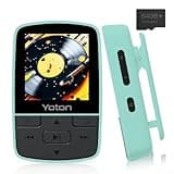YOTON MP3-Player mit Bluetooth 5.2, 64 GB Speicher, kompakter HiFi-Musikplayer mit Sportclip, unabhängiger Lautstärkeregler, FM-Radio, inkl. Kopfhörer, Minzgrün