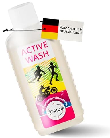 Corium | Spezialwaschmittel für Funktionskleidung, für Hand- & Maschinenwäsche, effektive Reinigung bei 20 Grad, 100ml