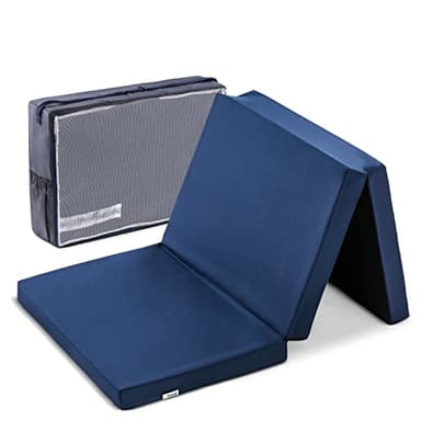 hauck Sleeper, Navy - 120x60x5 cm - Faltmatratze für Kinderreisebetten mit Tragetasche - Klein Zusammenklappbar - Kompatibel mit Dream N Play Plus, Sleep N Play Go Plus, Play N Relax Center