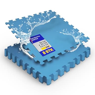 Bestlivings Pool-Bodenschutzmatte (Blau), Unterlegmatte zum Schutz ihres Pools, 8 Stück (50x50x0,4 cm) - 2m² - Robustes Stecksystem beliebig erweiterbar