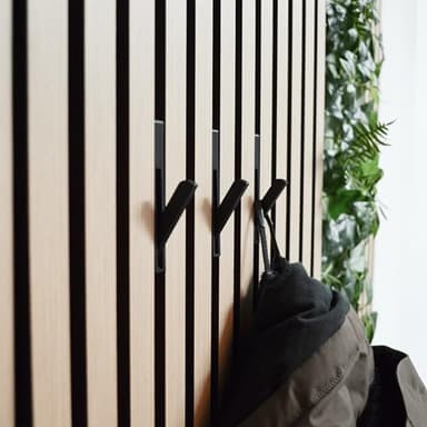 Generisch Klappbarer Haken [HIDE] ohne Bohren für Akustikpaneele – Garderobe, Kleiderhaken, Wanddeko, 3D-Druck, flexibler Klapphaken, Garderobenhaken (1 Stück)
