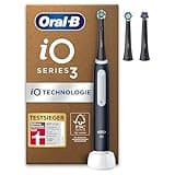 Oral-B iO Series 3 Plus Edition Elektrische Zahnbürste, Electric Toothbrush, PLUS 3 Aufsteckbürsten, 3 Putzmodi für Zahnpflege, Designed by Braun, TESTSIEGER Stiftung Warentest (12-2024), Matt Black