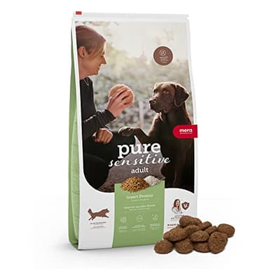 MERA Pure Sensitive Insect Protein Hundefutter (4kg), Trockenfutter mit Insekten-Protein für Sensible Hunde, hypoallergen und umweltfreundlich