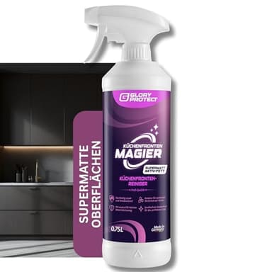 KÜCHEN-FRONTEN MAGIER SUPERMATT Aktiv-Fett Küchen-Reiniger 750 ml | Professioneller Spezialreiniger für supermatte oder ultramatte Küchenfronten, intensive Tiefen-Fettformel | Anti-Fingerprint
