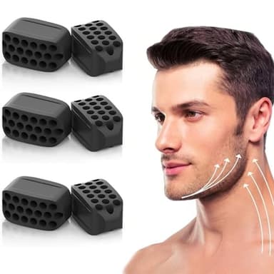 PLABBDPL Jaw Trainer, 6 Stück Jawline Exerciser und Kiefer Training, Kiefer Exerciser, Jawline Trainer Kiefer Exerciser Doppelkinn Trainers für Übungen Gesichtsmuskeln Männer Frauen, A