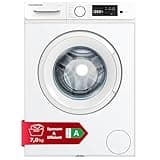 Telefunken Waschmaschine 7kg | 1400 U/Min. | Inverter Motor - Leise & Effizient | Aquastop - Schutz vor Wasserschäden | Schontrommel | Washing Machine mit 15 Programmen | EEK A | W-7-1400-A-W weiß