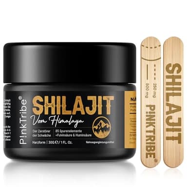 Shilajit Reines Himalaya Shilajit-Harz, Gold Qualität und Original, Ayurvedische Kräuter, Vegan (1er Pack)