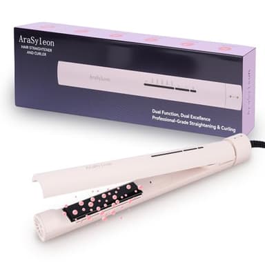 2-in-1 Haar Glätteisen und Lockenstab – 31mm Keramik Ionen Glätteisen für Locken und Glätten mit 5 Temperaturstufen (140°C-220°C), 3-Minuten Styling für alle Haartypen, Straightener & Curler