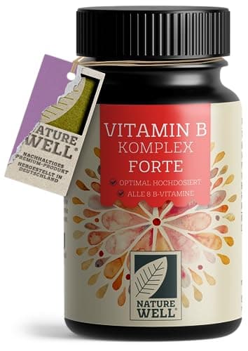 Vitamin B Komplex hochdosiert - 180 Tabletten - alle 8 essentiellen B-Vitamine in bioaktiver Form - mit Folsäure, Cholin & Myo-Inositol (Co-Faktoren), laborgeprüft mit Zertifikat & vegan