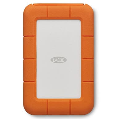LaCie Rugged 4TB tragbare externe Festplatte, 2.5 Zoll, PC & Mac, inkl. USB-C w/o USB-A Kabel, inkl. Rescue Service (STFR4000800)