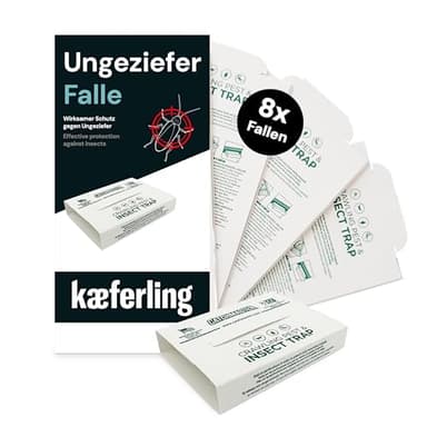 Catchmaster Universal Ungeziefer Falle zur Bedarfsermittlung & Monitoring 8 Fallen - für Silberfische, Schaben und Spinnen