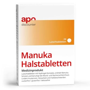 apodiscounter Manuka Halstabletten zuckerfrei zum Lutschen (1x 24 stk)