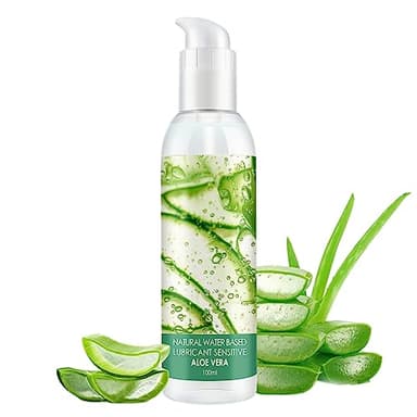 Gleitgel Aloe Vera Wasserbasis, Deluxe Aqua Gleitmittel 100ml, Feuchtigkeitsgel, Lang anhaltend & hautfreundlich Lube, Wasserbasiertes Gleitmittel für angenehme Gleitfähigkeit, Sanft Lubricant