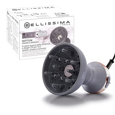 Bellissima Diffon Ceramic Argan Heißluftdiffusor für lockiges Haar, Keramik- und Arganöl-Technologie, schonende Trocknung, 2 Luft/Temperaturstufen, 700 W