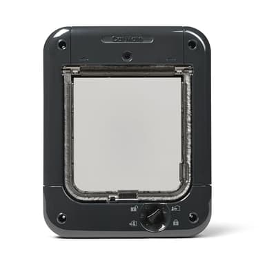 Cat Mate Mikrochip-gesteuerte Katzenklappe (360) - Für Katzen und kleine Hunde, für bis zu 30 Haustiere, für Einfach-/Mehrfachverglasung, UPVC, Wände und Holz, grau