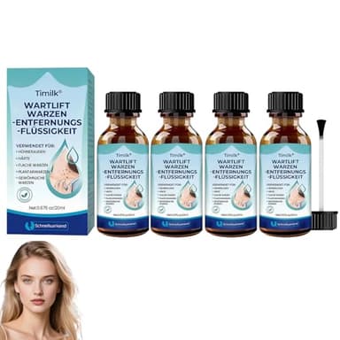 Timilk WartLift Warzen-Entfernungsflüssigkeit, Timilk Stielwarzen Entferner, Natürliche Warzenentfernungslösung, Klare und Selbstbewusste Haut, für alle Hauttypen (4, 20ml)