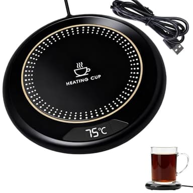 Kaffeetassenwärmer USB, Tassenwärmer mit 3 Temperaturstufen, Smart Automatischer Abschaltung, Energiesparender Teewärmer & Getränkewärmer für Büro und Zuhause