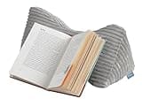 XDREAM Leseknochen, Nackenrolle, Nackenkissen, Lesekissen als Tabletkissen | 40 x 20 cm Dekokissen Stützkissen Buchkissen Buchstütze | grau