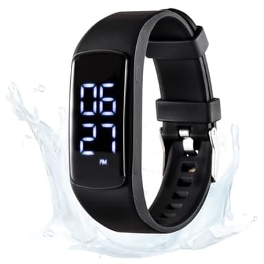 Ohne Handyverbindung, EPERSU IP68 wasserdichte Schrittzähler Uhr, Fitness Tracker Armband Kalorienzähler für Erwachsene, Kinder, Männer, Frauen, ohne App, ohne Bluetooth, für Sauna & Schwimmen