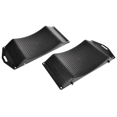 cartrend Reifenschoner 2er Set, 13–18 Zoll Reifen (bis Ø 70 cm), Reifenschuhe für Wohnwagen, Wohnmobil, Anhänger, Oldtimer – 5 Tonnen Tragkraft, Schwarz – Reifenschutz gegen Verformung