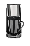 Grossag Kaffee-Automat KA 8 ein-Tassen Kaffee-Automat in Schwarz, entnehmbarer Permanent-Filter, Automatische Abschaltung, Betriebskontroll-Leuchte, KA8.17, Inklusive Porzellantasse (150ml)