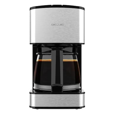 Cecotec Kaffeemaschine, 6 Tassen, Coffee 56 Drop, 650 W, Fassungsvermögen 0,8 Liter, auslaufsicherer Ausguss, Dauerfilter oder Papierfilter, Edelstahl-Finish und Aroma-Intensivierer