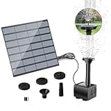 Solar Springbrunnen, 1.8W Solar Teichpumpe Solar Wasserpumpe Garten Wasserpumpe mit 4 Effekte, Solar schwimmender Fontäne Pumpe für Fisch-Behälter, Springbrunnen, Gartenteich