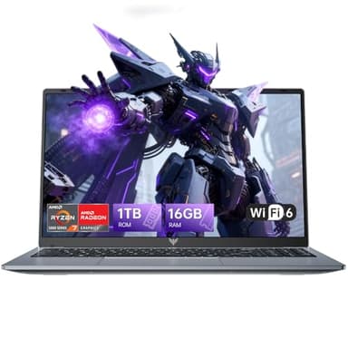 Tivique Gaming Laptop | 15,6 Zoll Notebook | AMD Ryzen 7 5825U | Bis zu 4.5GHz|16GB RAM | 1TB SSD | AMD Radeon | NVMe PCIe 3.0 | WiFi6 | HDMI