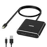 Loryi Mini Displayport auf Dual HDMI, MDP 1.2 auf 2 HDMI Splitter für erweiterte Displays, 4K@60Hz Mini DP MST Hub für Zwei Monitore, Multi-Montage-Adapter für Laptop/PC/Monitor/Projektor und mehr