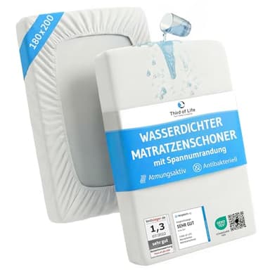 Matratzenschoner 180x200 wasserdicht, Atmungsaktive Matratzenauflage 180x200cm, Anti-Milben Matratzenbezug, Inkontinenzunterlage wasserdicht, Idealer Matratzen-Schutz, Matratzen-Topper für Allergiker
