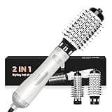 Atopskins Air Styler 2 In 1 Elektrische Rundbürste Mit Föhnbürste Rotierend Warmluftbürste Rundbürstenföhn, 2 Aufsätzen, 38Mm / 50Mm, Rotierende Warmluftbürste Selbstdrehend, Volumen Föhnbürste