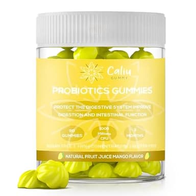 CALIU GUMMY | Probiotika Darmgesundheit Gummies | 90 zuckerfreie Gummibärchen | 1 Milliarde Bacillus Coagulans | 3 Monate | Mango-Geschmack | Unterstützt Verdauung, Darmflora & Immunsystem