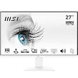 MSI PRO MP273AWDE 27 Zoll Full HD Office Monitor - 1920x1080 IPS-Panel, 100Hz, augenschonender Bildschirm, VESA-Montage, Lautsprecher, Display-Kit, HDMI 1.4b, DP 1.2a, D-Sub (VGA) weiß