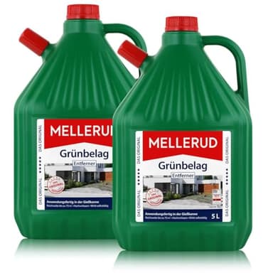 MELLERUD Grünbelag Entferner 2 x 5l zum Entfernen von Algen und Grünbelag