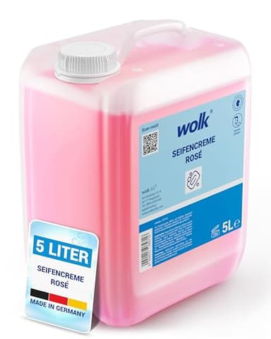 5 Liter Handwaschseife „Rosé“ - Seifencreme - Hautmilde Waschcreme - Alkalifrei - Kanister - wolk
