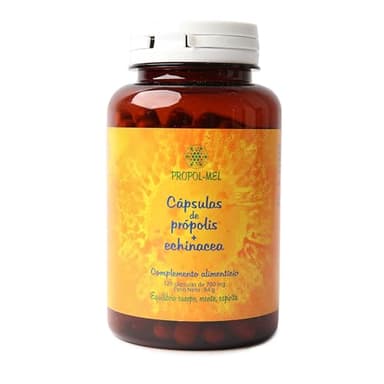 Propolis-Kapseln + Echinacea. 120 Kapseln x 500 mg = 350 mg Propolis + 150 mg Echinacea. Nahrungsergänzungsmittel. Aktiviert das Immunsystem und die eigenen Abwehrkräfte.