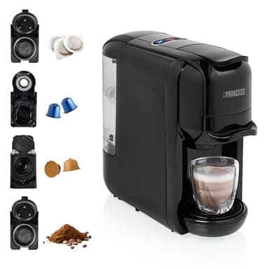 Princess Kaffeemaschine 249452 – Für Nespresso™-Kapseln, Dolce Gusto & ESE-Pads – Italienische 19-Bar-Pumpe – 0,6 L – 1450 W