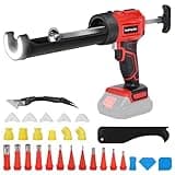 Kartuschenpistole,Akku Kartuschenpresse Kompatibel für 18V Makita Akku,Elektrische Kartuschenpistole mit 4 Geschwindigkeiten und LED- Licht, Silikonpistole für Abdichten, Spachteln (ohne Akku)