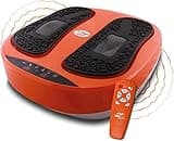 VibroLegs - Massage Gerät mit Vibration - Vibrationsplatte für vitalisierte und entspannte Beine und Füße - Fußmassage auf Knopfdruck mit 2 Programmoptionen - Orange