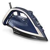 Tefal Ultragliss Plus Anti-Kalk Dampfbügeleisen, 2800 Watt, abnehmbarer Kalk-Kollektor, 50 g/Min. Dampfabgabe, 260 g/Min. Dampfstoß, Abschaltautomatik, Made in France, blau/weiß, FV6846