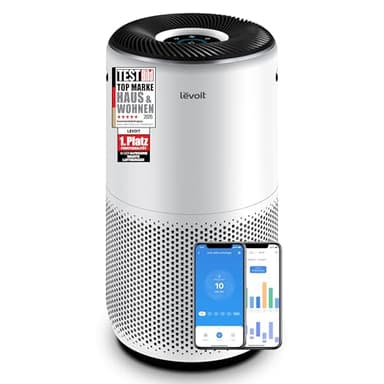 LEVOIT Core 400S HEPA Luftreiniger für Allergiker, HEPA + Aktivkohlefilter, CADR 433 m³/h bis 90 m², für Wohnung & Schlafzimmer & Raucherzimmer, leise, PM2,5 Anzeige, Automodus, App & Alexa