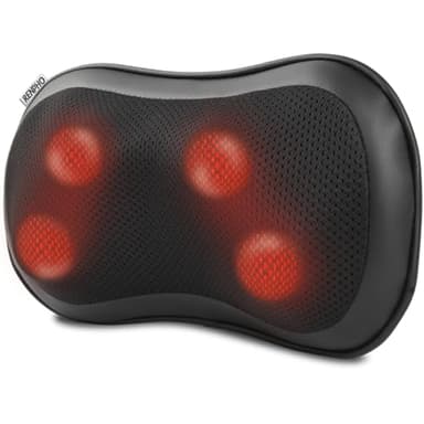 RENPHO Shiatsu Massagegerät, Massagekissen mit Wärmefunktion, Rückenmassagegerät mit 3 Geschwindigkeiten, 4D Nackenmassagegerät mit Tiefknetmassage, Geschenke für Frauen