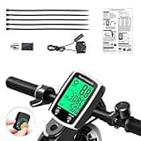 Dhqkqg Fahrradcomputer Kabellos, 19 Funktionen Wasserdicht Fahrradtacho Kabellos, Fahrrad Tacho Mit Hintergrundbeleuchtetem, Tacho Fahrrad, Hochauflösender Bildschirm,Für Radsport Realtime Speed Track